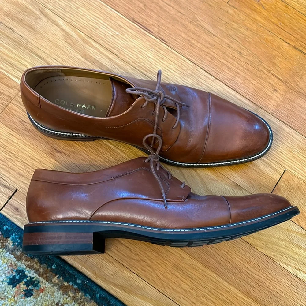 Cole Haan Leather Oxfords Size 11, Brown